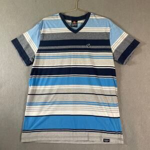 Southpole Y2K Striped V Neck Tee XL Streetwear